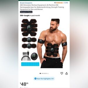 ABS stimulator/arm leg. For men and women